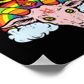 Vandaag niet Jezus Satan Goat Satanic Rainbow Sata Poster (Hoek)