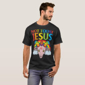 Vandaag niet Jezus Satan Goat Satanic Rainbow Sata T-shirt (Voorkant volledig)
