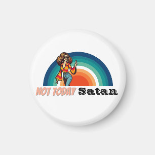 Vandaag niet Satan Retro Magneet