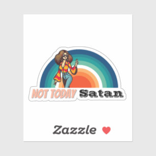 Vandaag niet Satan Retro Sticker