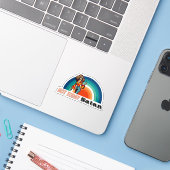 Vandaag niet Satan Retro Sticker (Laptop met iPhone)