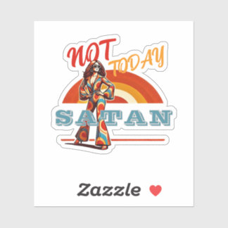 Vandaag niet Satan Retro Sticker