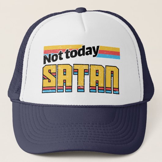 Vandaag niet Satan Retro Trucker Pet (Voorkant)