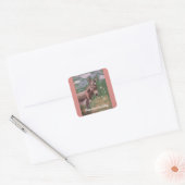 vandaag nog hoefsmid ( vrouw ezel) vierkante sticker (Envelop)