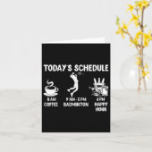 Vandaag Plan Badminton Gift - Grappig Graphic Voor Kaart (Gele Bloem)