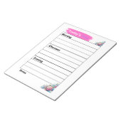 Vandaag Plan Pink Hydrangea Pagina's Notitieblok (Schuin)