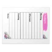 Vandaag Plan Pink Hydrangea Pagina's Notitieblok (Voorkant)