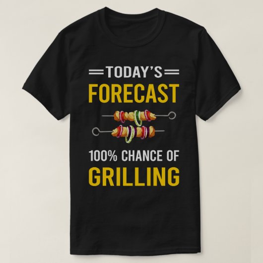 Vandaag prognose grillen t-shirt (Design voorkant)