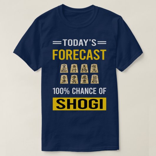 Vandaag prognose Shogi T-shirt (Design voorkant)