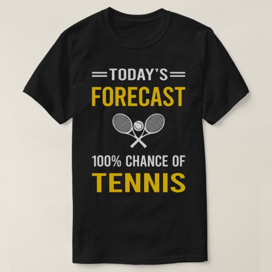 Vandaag prognose tennis t-shirt (Design voorkant)