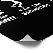 Vandaag Schema Badminton Cadeau - Grappige Grafiek Poster (Hoek)