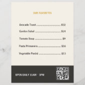 Vandaag Speciaal Modern Elegaant Lunchmenu Eten Flyer (Achterkant)