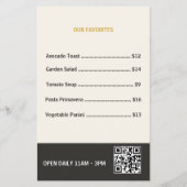 Vandaag Speciaal Premium Restaurant Lunchmenu Flyer (Achterkant)