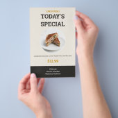 Vandaag Speciaal Premium Restaurant Lunchmenu Flyer (Hand)
