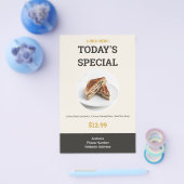 Vandaag Speciaal Premium Restaurant Lunchmenu Flyer (Enkel)