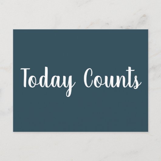 Vandaag telt - motivatie briefkaart (Voorkant)