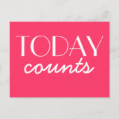 Vandaag telt motivatie briefkaart (Voorkant)