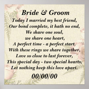 Vandaag trouwde ik met mijn beste vriend, pas het  poster