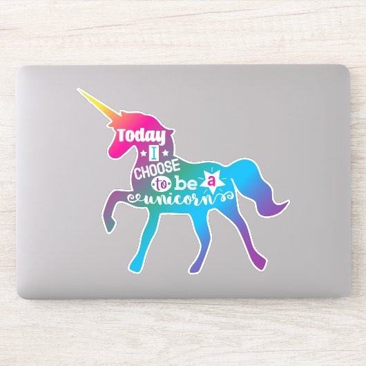 Vandaag verkies ik om een eenhoorn te worden sticker (Computer)