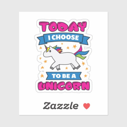 Vandaag verkies ik om een Unicorn te worden Sticker (Vel)