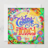 Vandaag Vieren Leuk Verjaardagsfeest Inspirivity (Voorkant)