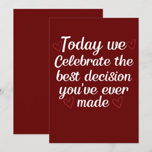 Vandaag vieren we feest, grappigheid, Valentijnsda Feestdagenkaart (Voorkant / Achterkant)