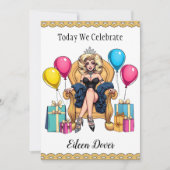 Vandaag vieren we uw verjaardag | Drag Queen Kaart (Voorkant)