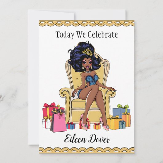 Vandaag vieren we uw verjaardag | Drag Queen Kaart (Voorkant)