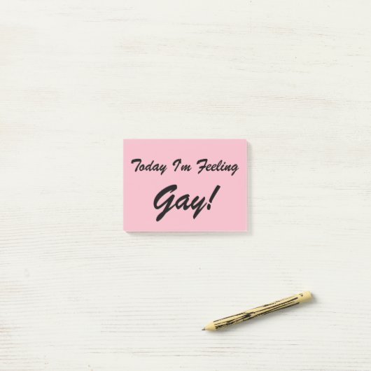 Vandaag voel ik me benieuwd post-it® notes (Op bureau)