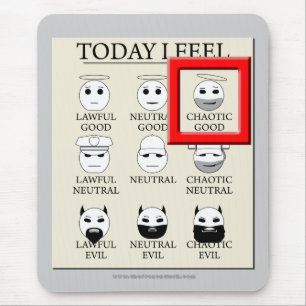 Vandaag voel ik me chaotisch goed muismat