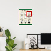 Vandaag voel ik me chaotisch goed poster (Thuiskantoor)