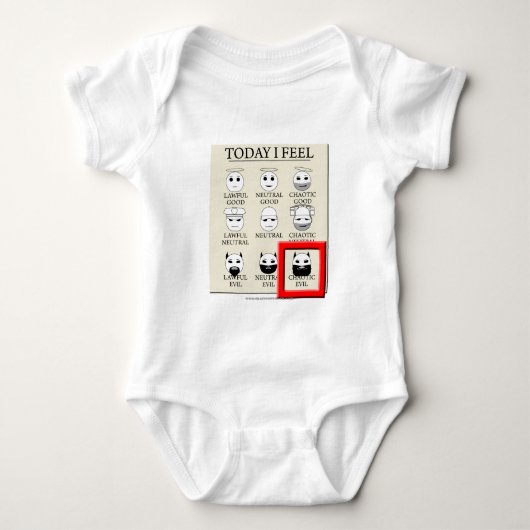 Vandaag voel ik me chaotisch kwaad romper (Voorkant)