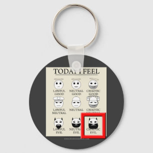 Vandaag voel ik me chaotisch kwaad sleutelhanger