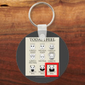 Vandaag voel ik me chaotisch kwaad sleutelhanger (Voorkant)