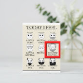 Vandaag voel ik me chaotisch neutraal briefkaart (Staand voorkant)
