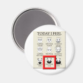 Vandaag voel ik me neutraal kwaad magneet (Voorkant / Achterkant)