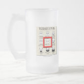 Vandaag voel ik me neutraal matglas bierpul (Links)