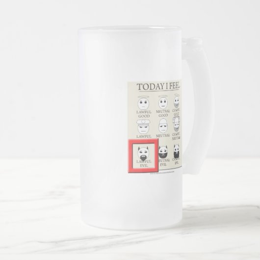 Vandaag voel ik me rechtmatig kwaad matglas bierpul (Voorkant rechts)