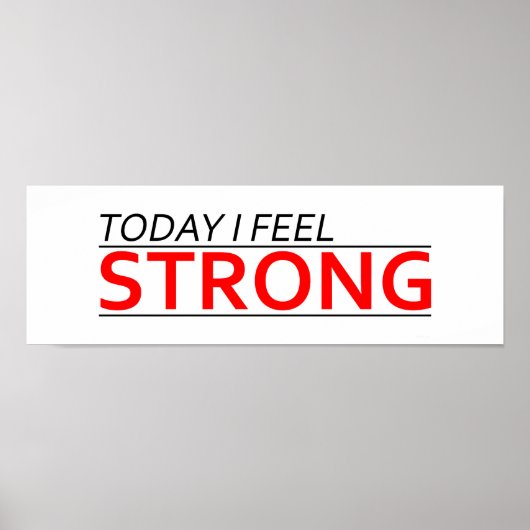 Vandaag voel ik me sterk poster (Voorkant)