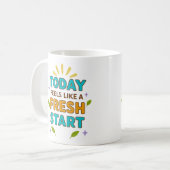 Vandaag voelt als een frisse start – Positieve mok (Voorkant links)