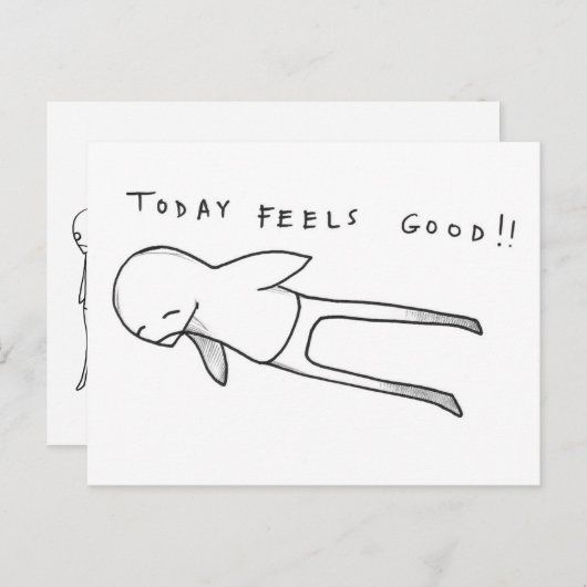 vandaag voelt het goed ! briefkaart (Voorkant / Achterkant)
