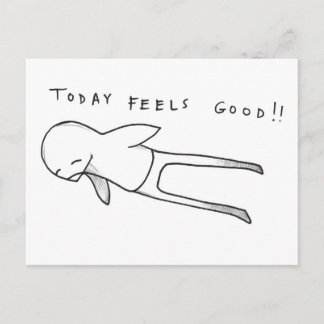 vandaag voelt het goed ! briefkaart