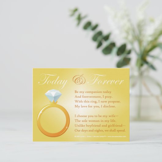 Vandaag & voor altijd briefkaart (Staand voorkant)