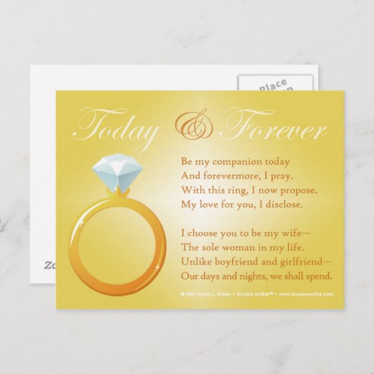 Vandaag & voor altijd briefkaart (Voorkant / Achterkant)