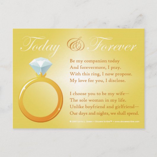 Vandaag & voor altijd briefkaart (Voorkant)