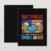 Vandaag Voorspeld Cornhole En Bier Informatiekaartje (Voorkant / Achterkant)