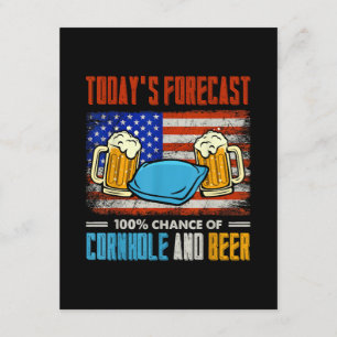 Vandaag Voorspeld Cornhole En Bier Informatiekaartje