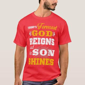 Vandaag voorspeld God en de zoon. T-shirt