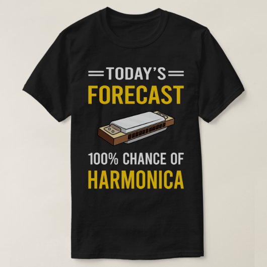 Vandaag voorspeld harmonica mondorgel t-shirt (Design voorkant)