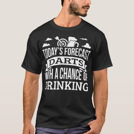 Vandaag voorspellen darts Shirt kans op Drink (Voorkant)
